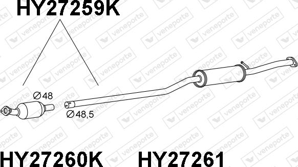 Veneporte HY27259K - Каталізатор autocars.com.ua