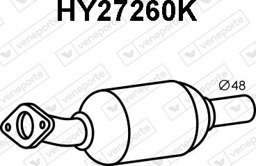 Veneporte HY27260K - Каталізатор autocars.com.ua
