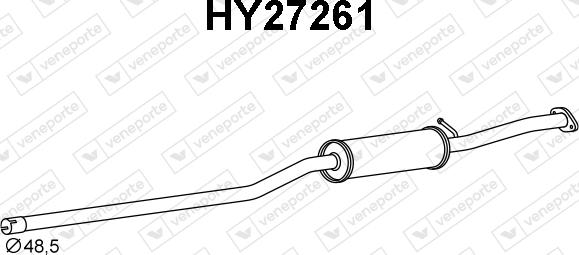 Veneporte HY27261 - Предглушітель вихлопних газів autocars.com.ua