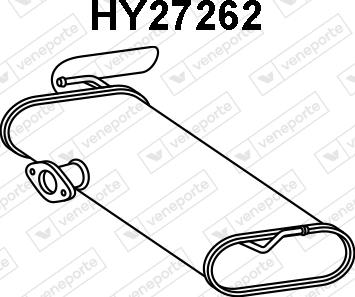 Veneporte HY27262 - Глушник вихлопних газів кінцевий autocars.com.ua