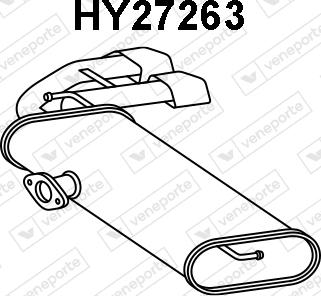 Veneporte HY27263 - Глушник вихлопних газів кінцевий autocars.com.ua