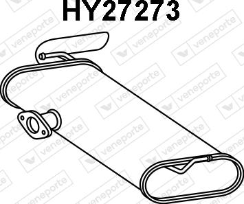 Veneporte HY27273 - Глушник вихлопних газів кінцевий autocars.com.ua