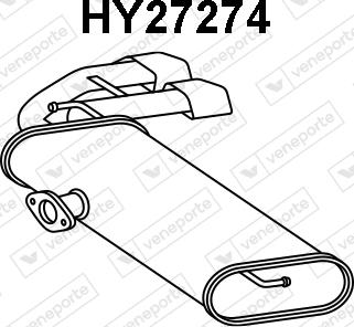 Veneporte HY27274 - Глушник вихлопних газів кінцевий autocars.com.ua