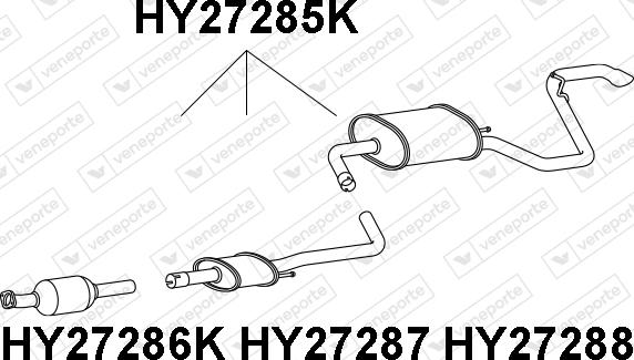 Veneporte HY27285K - Каталізатор autocars.com.ua