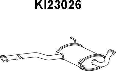 Veneporte KI23026 - Середній глушник вихлопних газів autocars.com.ua