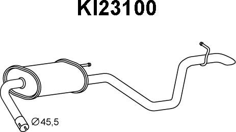 Veneporte KI23100 - Глушник вихлопних газів кінцевий autocars.com.ua