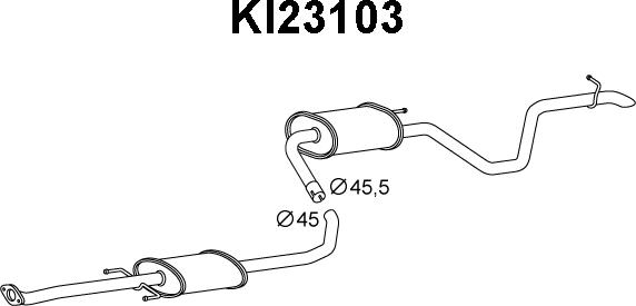 Veneporte KI23103 - Глушник вихлопних газів кінцевий autocars.com.ua