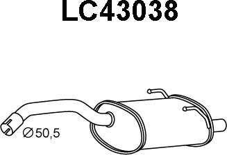 Veneporte LC43038 - Труба вихлопного газу autocars.com.ua