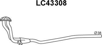 Veneporte LC43308 - Труба вихлопного газу autocars.com.ua