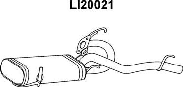 Veneporte LI20021 - Глушник вихлопних газів кінцевий autocars.com.ua