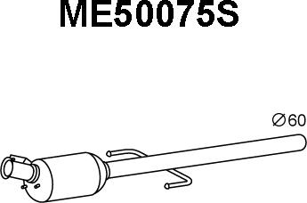 Veneporte ME50075S - Сажевый / частичный фильтр, система выхлопа ОГ avtokuzovplus.com.ua