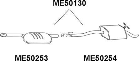 Veneporte ME50130 - Глушник вихлопних газів кінцевий autocars.com.ua