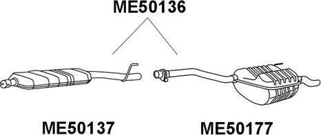 Veneporte ME50137 - Предглушітель вихлопних газів autocars.com.ua