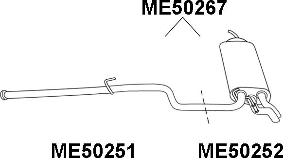 Veneporte ME50251 - Труба вихлопного газу autocars.com.ua