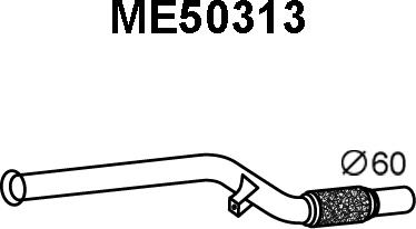 Veneporte ME50313 - Труба выхлопного газа avtokuzovplus.com.ua