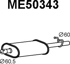 Veneporte ME50343 - Глушитель выхлопных газов, конечный avtokuzovplus.com.ua