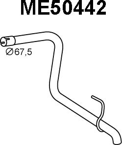 Veneporte ME50442 - Труба вихлопного газу autocars.com.ua