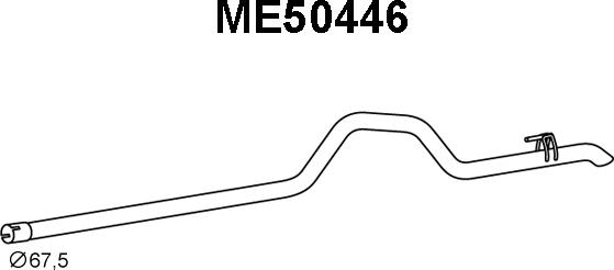 Veneporte ME50446 - Труба вихлопного газу autocars.com.ua