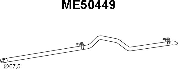 Veneporte ME50449 - Труба вихлопного газу autocars.com.ua