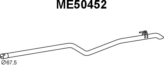 Veneporte ME50452 - Труба выхлопного газа avtokuzovplus.com.ua