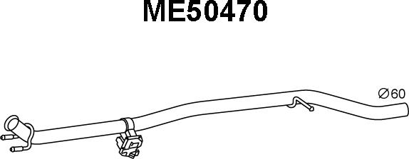 Veneporte ME50470 - Труба вихлопного газу autocars.com.ua