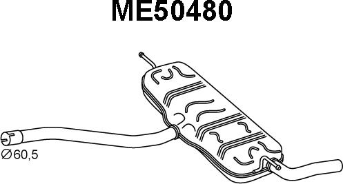 Veneporte ME50480 - Глушник вихлопних газів кінцевий autocars.com.ua