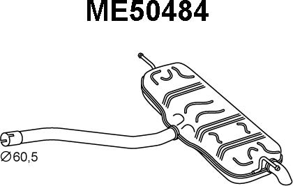 Veneporte ME50484 - Глушник вихлопних газів кінцевий autocars.com.ua