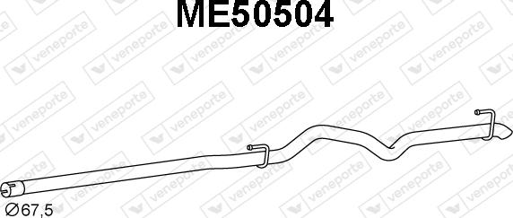 Veneporte ME50504 - Труба вихлопного газу autocars.com.ua