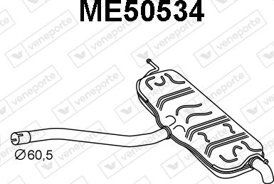 Veneporte ME50534 - Глушитель выхлопных газов, конечный avtokuzovplus.com.ua