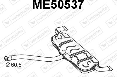 Veneporte ME50537 - Глушитель выхлопных газов, конечный avtokuzovplus.com.ua