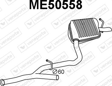 Veneporte ME50558 - Глушитель выхлопных газов, конечный avtokuzovplus.com.ua