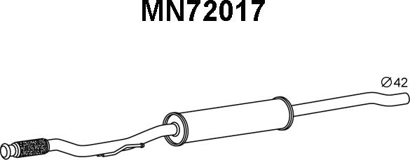 Veneporte MN72017 - Предглушітель вихлопних газів autocars.com.ua