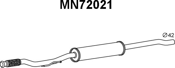 Veneporte MN72021 - Предглушитель выхлопных газов avtokuzovplus.com.ua