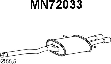 Veneporte MN72033 - Глушитель выхлопных газов, конечный avtokuzovplus.com.ua