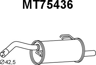 Veneporte MT75436 - Глушник вихлопних газів кінцевий autocars.com.ua