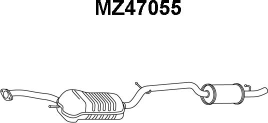 Veneporte MZ47055 - Глушник вихлопних газів кінцевий autocars.com.ua