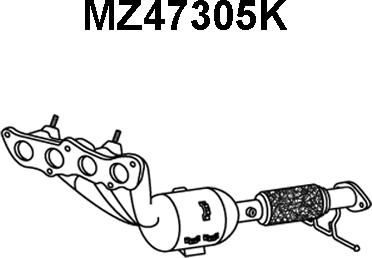 Veneporte MZ47305K - Катализатор коллектора avtokuzovplus.com.ua