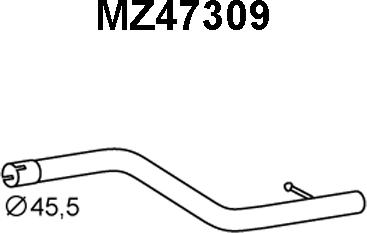 Veneporte MZ47309 - Труба вихлопного газу autocars.com.ua