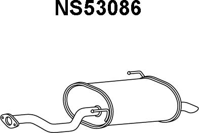 Veneporte NS53086 - Глушник вихлопних газів кінцевий autocars.com.ua