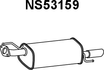 Veneporte NS53159 - Глушник вихлопних газів кінцевий autocars.com.ua