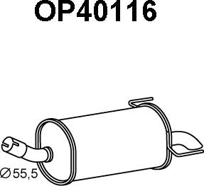 Veneporte OP40116 - Глушник вихлопних газів кінцевий autocars.com.ua