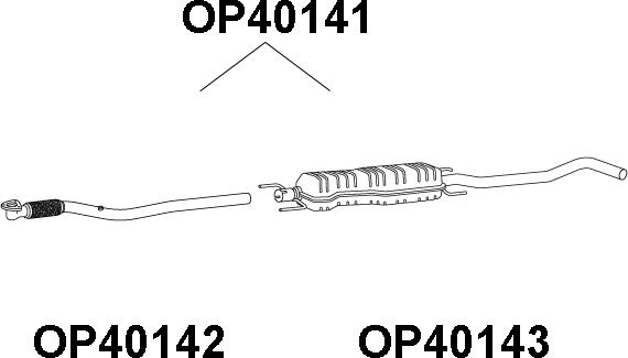 Veneporte OP40141 - Предглушітель вихлопних газів autocars.com.ua