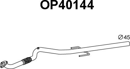 Veneporte OP40144 - Труба вихлопного газу autocars.com.ua