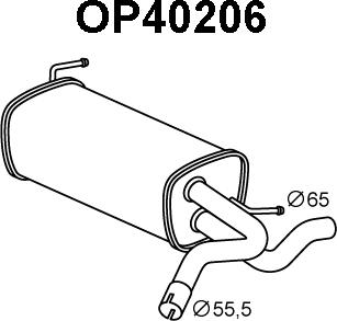 Veneporte OP40206 - Глушитель выхлопных газов, конечный autodnr.net