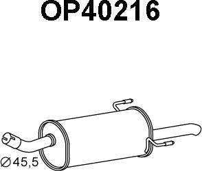 Veneporte OP40216 - Глушитель выхлопных газов, конечный avtokuzovplus.com.ua
