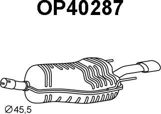 Veneporte OP40287 - Глушник вихлопних газів кінцевий autocars.com.ua