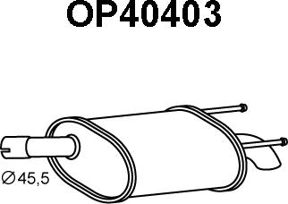 Veneporte OP40403 - Глушитель выхлопных газов, конечный avtokuzovplus.com.ua