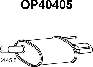 Veneporte OP40405 - Глушитель выхлопных газов, конечный avtokuzovplus.com.ua