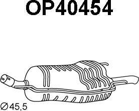 Veneporte OP40454 - Глушник вихлопних газів кінцевий autocars.com.ua