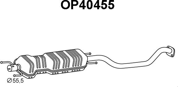 Veneporte OP40455 - Средний глушитель выхлопных газов avtokuzovplus.com.ua